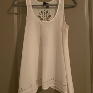 a line top with floral cutout
